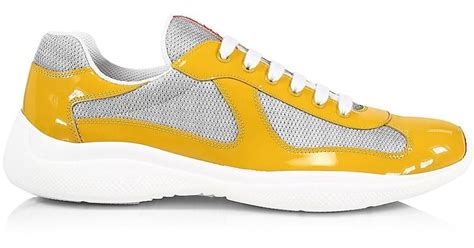 prada tennis shoes gold